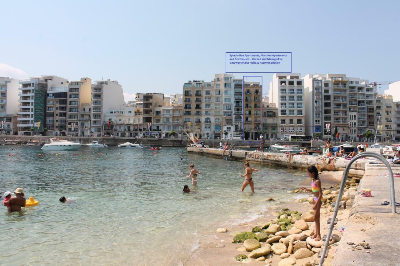 Saint Julian's Spinola Bay Top Floor Seafront 3 Bedroom Apartment With Panoramic Sea Views - By Getawaysmalta מראה חיצוני תמונה